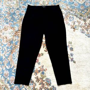 Eileen Fisher Pull On Viscose Cropped Pants Women's Medium Black Stretch Pockets